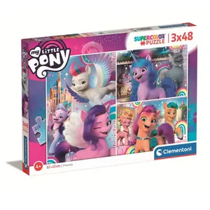 Clementoni Puzzle 3 x 48 pièces : Mon Petit Poney (My Little Pony) pas cher