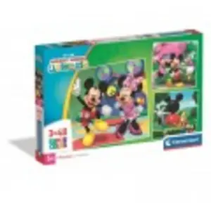 Clementoni Puzzle CLE 3x48 SuperKolor Mickey Mouse 25005 pas cher