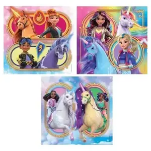 Puzzle CLEMENTONI 3x48 SuperKolor Académie des Licornes 25325 pas cher