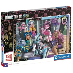 Clementoni Puzzle Enfant 7 Ans - Monster High, 180 Pièces, Supercolor, Disney, Fabriqué en Italie pas cher