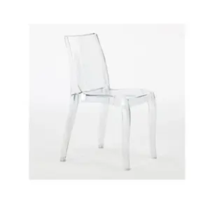 DECLIKDECO Chaise empilable LUCINDA - Polycarbonate - Cristal pas cher