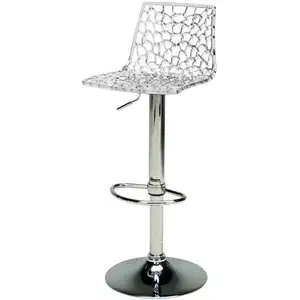 H&H Tabouret de bar GROOVE coloris transparent pas cher