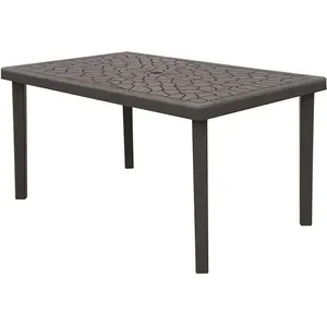 Table à manger de jardin DIADEME - Polypropylène - Gris anthracite pas cher