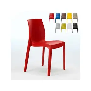 Chaise en polypropylène empilable Salle à Manger café bar Rome Grand S... pas cher