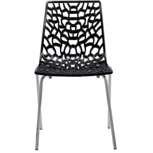 VENTE-UNIQUE Chaise GROOVE 2 coloris noir