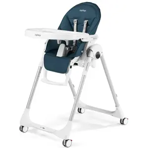 Comparateur de prix : Peg Perego Prima Pappa Follow Me, chaise haute, Bleu (petroleum)