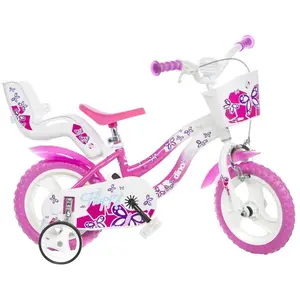 Comparateur de prix : Vélo pour fille blanc et rose Flappy 12 pouces Dino Bikes