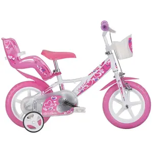 Comparateur de prix : Vélo 12 Pouces Dinobikes - DINO - BMX - Rose - Rigide - Avant - Asphalte