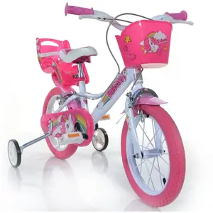 Comparateur de prix : Dino Bikes Unicorn 16" Bicycle Licorne 40,6 Fille, Blanc/Rose, 40,6 cm
