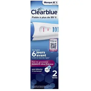 CLEARBLUE Early Test de Grossesse Détection ultra Précoce 2 tests pas cher