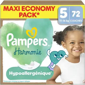 Pampers harmonie édition limitée taille 5 72 couches pas cher