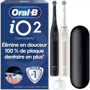 Comparateur de prix : Brosse a dents electrique Oral B iO2 Series Duo Noir et Rose