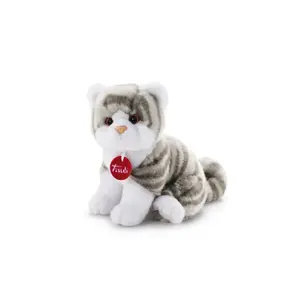 Peluche Chaton Brad Blanc/Gris - TRUDI - 20851 - Valeurs éducatives : Toucher, voir, entendre pas cher