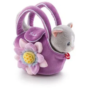 Trudi Cat Cuddle dans le sac 20cm violet pas cher