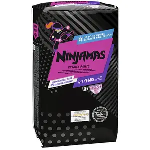 Comparateur de prix : Pampers Ninjamas Pyjama Pants 4-7 Ans Rose Taille 7 10uts