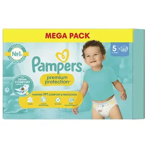 82 Couches Premium Protection Taille 5, 11kg - 16kg, Pampers