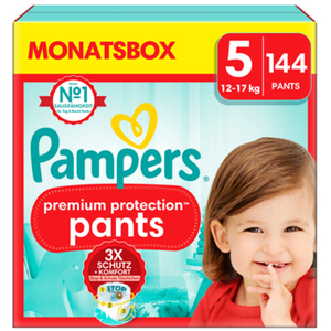 Comparateur de prix : 144 Couches-Culottes Pampers Premium Protection, Taille 5, 12-17 kg TU