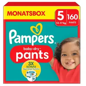 Comparateur de prix : Couches-Culottes Pampers Baby-Dry Taille 5 - 160 Couches - Pack 1 Mois