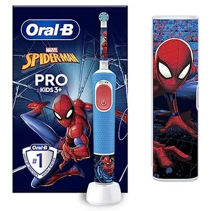 Comparateur de prix : Brosse à dents électrique ORAL-B Vitality Pro Kids Spiderman + Etui TU