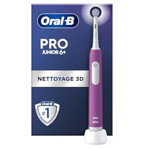 Comparateur de prix : Brosse à dents électrique Oral B Pro 1 Junior Violet 6 Ans Et Plus