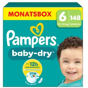 Comparateur de prix : Pampers Couches Baby-Dry taille 6 13-18 kg, pack mensuel 1x148 pièces