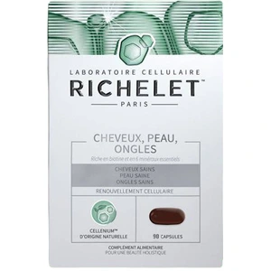 RICHELET Cheveux, Peau, Ongles, Complément Alimentaire, 90 Capsules