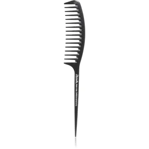 Janeke Carbon Fibre Fashion Comb with a long tail and wavy frame peign... pas cher