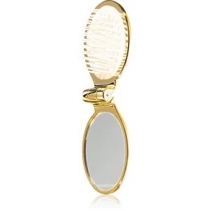 Janeke Gold Line Golden Folding Hair-Brush with Mirror peigne avec mir...