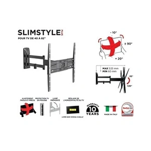 Meliconi Slimstyle Plus SP 400SDR PLUS - Support - pour Ecran LCD - Taille d'écran : 40"-82" - montable sur mur pas cher