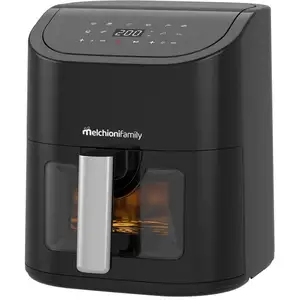 Friteuse À Air Melchioni Family 5,2 L Avec Fenêtre Transparente Noir pas cher