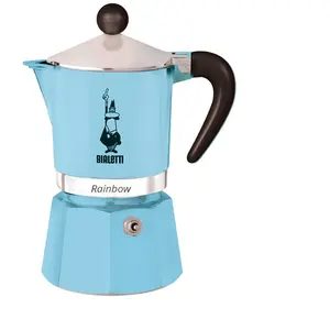 Comparateur de prix : Cafetière 3 tasses Rainbow bleu - Bialetti - Bleu - Aluminium
