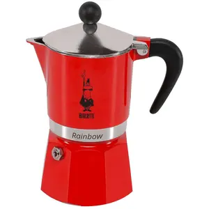 Rainbow caffettiera colorata, alluminio, rossa, 3 tazze 4962 - Bialetti pas cher