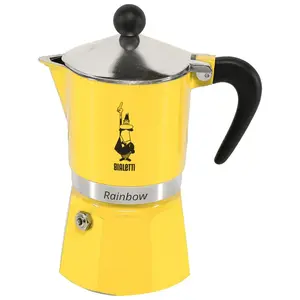 Bialetti Rainbow Caffettiera Colorata, Alluminio, Giallo, 3 Tazze 4982 pas cher