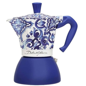 Cafetière italienne bialetti d&g blu medi 6t bleu aluminium 6 tasses pas cher