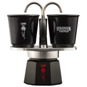 BIALETTI Mini cafetière expresso 2 tasses STRANGER THINGS noir