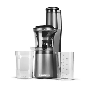 nutribullet Slow Juicer, Extracteur de Jus à Froid, Extracteur de Fruits et Légumes, Extracteur de Jus de Fruits, Usage Quotidien, Réservoir à Pulpe de 1.8 L, noir, NBJ500 pas cher