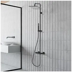 Bossini - Kit Colonne De Douche Thermostatique Noir Cosmo L10103073 pas cher