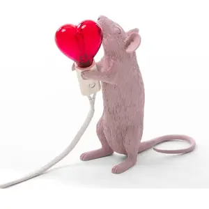 Seletti MOUSE LOVE-Lampe à poser Souris câble USB H8cm pas cher