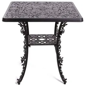 Seletti Seletti Industry Collection Table Carré En Aluminium Noir