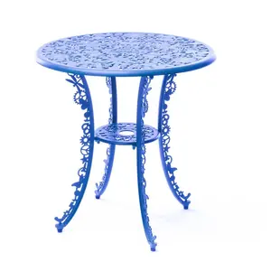 SELETTI table ronde INDUSTRY GARDEN (Sky bleue - Aluminium) pas cher