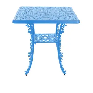 SELETTI table carré INDUSTRY GARDEN (Sky bleue - Aluminium)