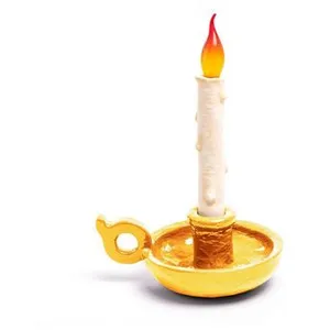 SELETTI Lampe de table déco LED Grimm Bugia bougie dorée pas cher
