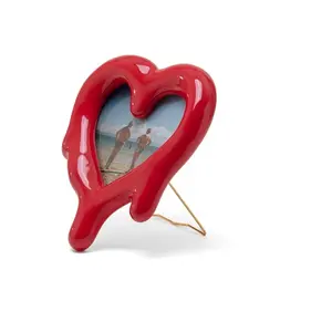 Comparateur de prix : Seletti Cadre photo coeur fondu/miroir rouge - 10058