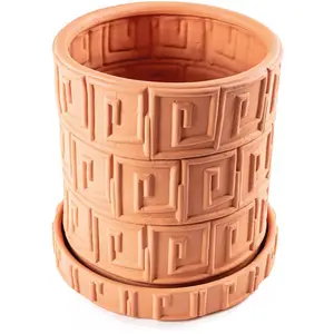 SELETTI Vase Magna Graecia Greca, soucoupe, terre cuite