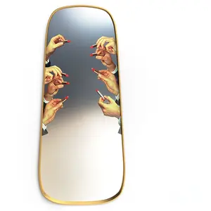 SELETTI miroir mural MIRRORS GOLD FRAME TOILETPAPER L 62 x H 140 cm (L...