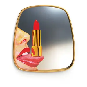 SELETTI miroir mural MIRRORS GOLD FRAME TOILETPAPER L 54 x H 59 cm (To...