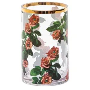 SELETTI Vase Toiletpaper Roses 14 cm pas cher