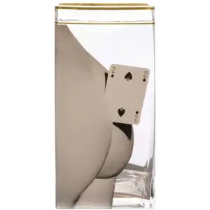 Seletti Toiletpaper Vase carré Two Of Spades 30 cm pas cher