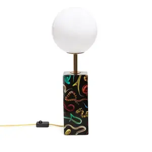 Comparateur de prix : Seletti TOILETPAPER-Lampe à poser Porcelaine et Verre H70cm