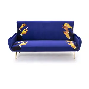 SELETTI canapé 3 places TOILETPAPER ARMCHAIR (Lipsticks - Tissu en polyester, Structure en bois, polyuréthane et métal)
